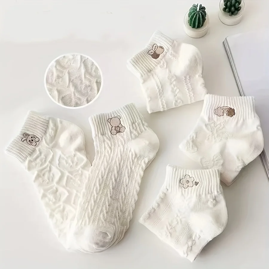 10 أزواج من جوارب الأرانب السحابية البيضاء البسيطة والمتينة وسهلة التخزين، مناسبة للتخييم وحمل الملابس