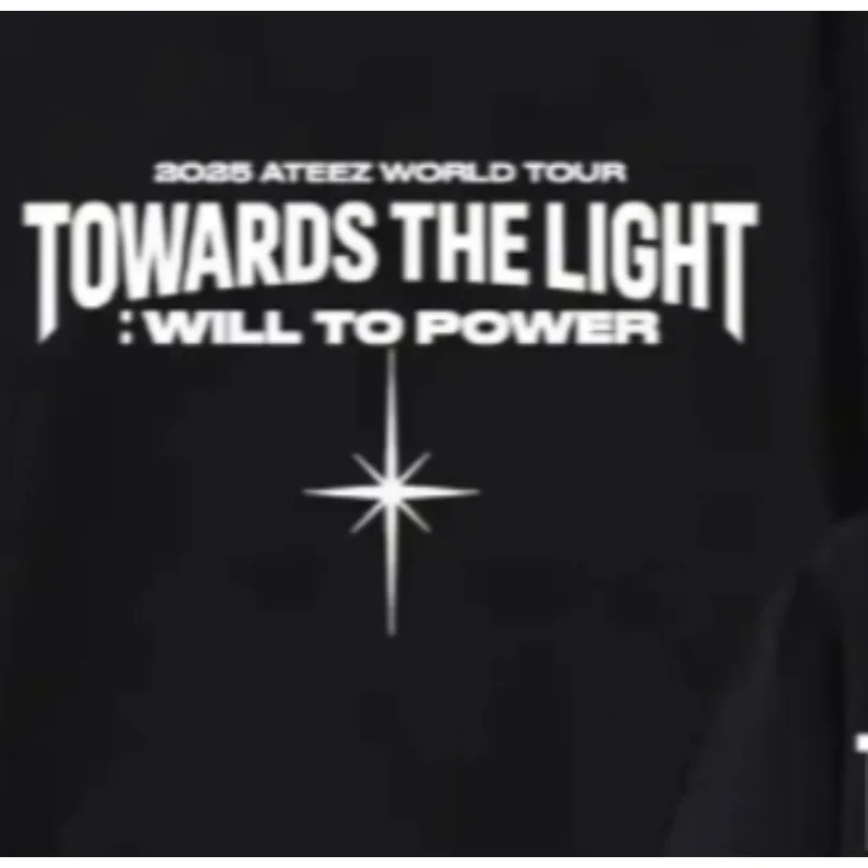 

2025 Ateez World Tour Towards The Light Will To Power T Shirt Men Women Korean Fashion High Quality Casual Print Cotton T-shirts