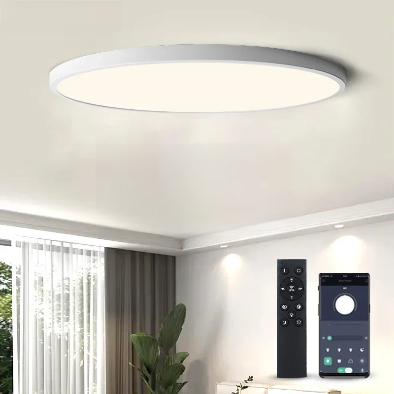 MARPOU 50CM Large Led ceiling lamp with Smart APP Remote Control Ultrathin Light fixture Ceiling Lights for Bedroom Living Room