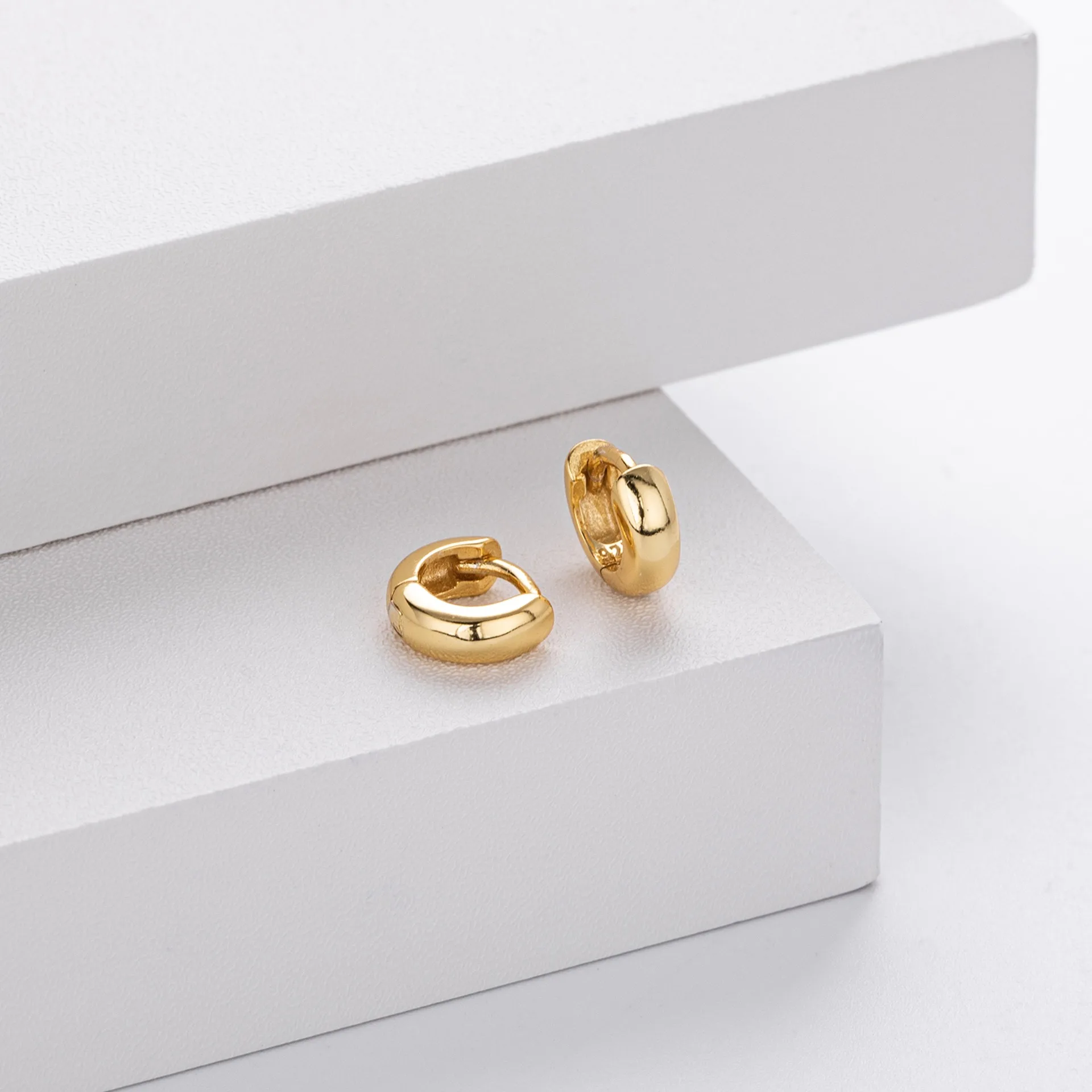 925 الفضة الاسترليني النمط الفرنسي هوب الأذن الكفة الحد الأدنى مجوهرات أنيقة العصرية Instagram الفيروسية أقراط للنساء #6