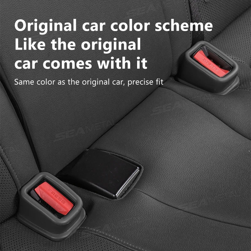SEAMETAL 2Pcs Seat Belt Buckle Holder for Car Seatbelt Buckle Fastener Anti-Scratch Full-Wrapped Car Seatbelt Protection Cover