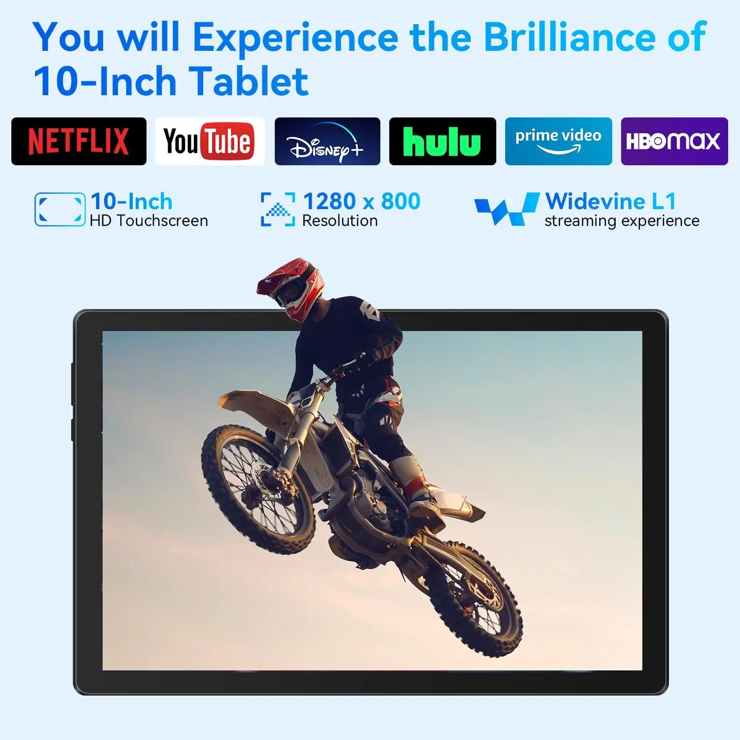Tablet Android 14 da 10 pollici Octa-Core 8 GB + 64 GB (TF 1 TB) 1280x800 HD IPS WiFi 6 Modello Widevine L1 5000 mAh Doppia fotocamera Face Sblock PC