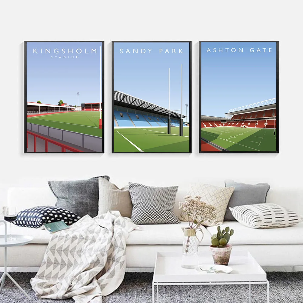 Millennium Liberty Copthall Stadium Rugby Poster Abstract Travel Gift Wall Art Canvas Painting Poster and Print Home Decoration