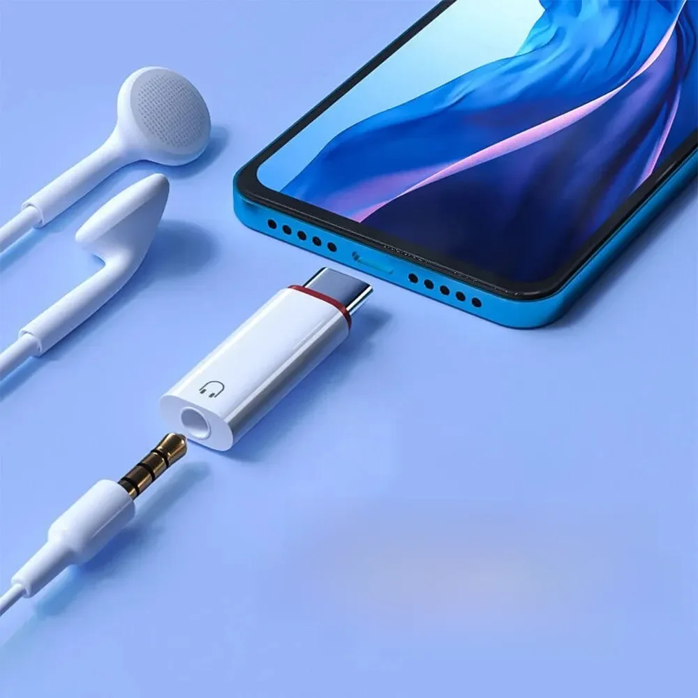 3.5mm żeński do typu C męski Adapter do samsunga do Xiaomi Redmi Huawei przewodowy konwerter zestawu słuchawkowego OTG Audio Adapter AUX — zdjęcie 2
