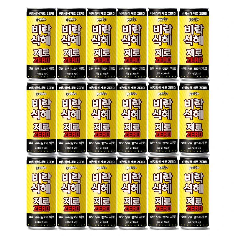 팔도 비락식혜 제로 슬림캔 239ml 18캔