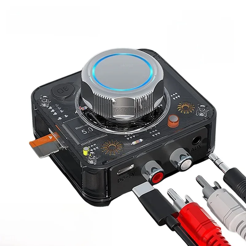 Récepteur Audio Bluetooth 5.0, musique stéréo 3D, adaptateur sans fil, carte TF RCA 3.5mm, prise AUX 3.5 pour amplificateur de haut-parleur de voiture, casque