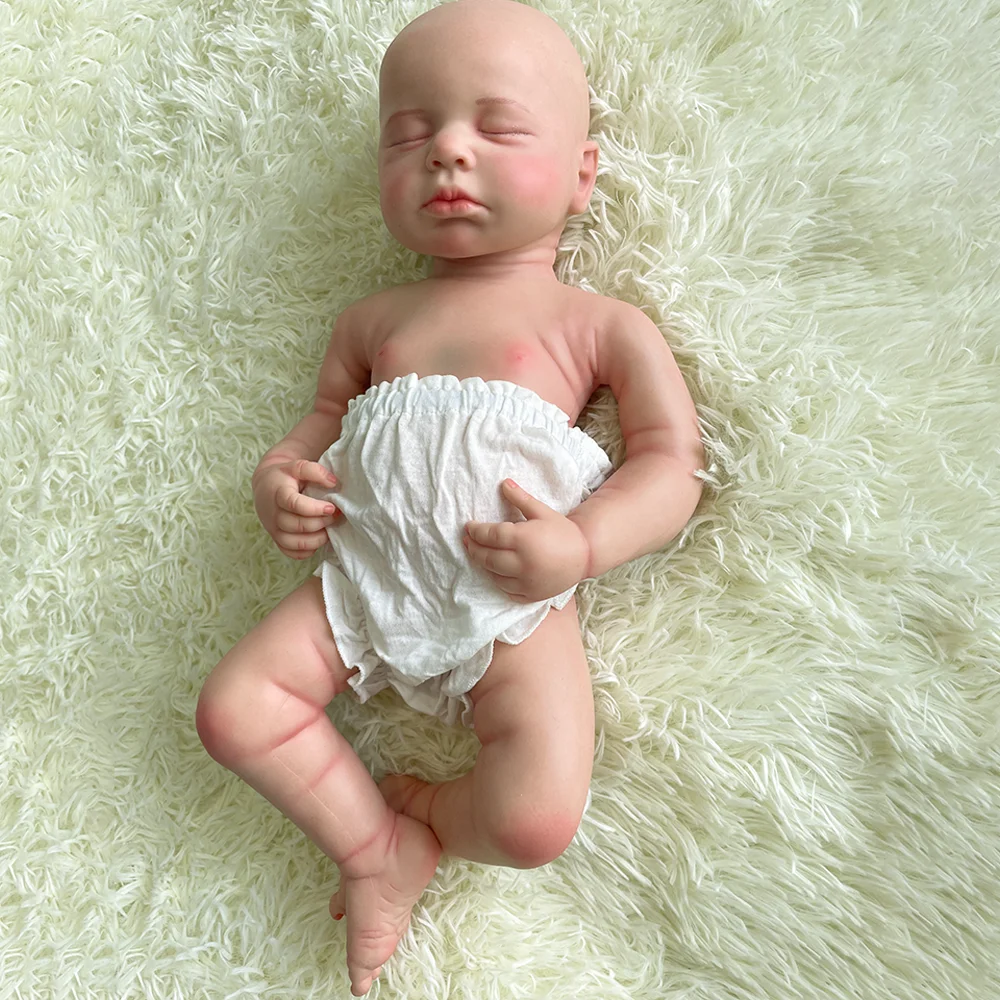 50cm Painted Reborn Silicone Baby Dolls Super Soft Realistic Art Collection Realistic Art Gift Reborn Dolls