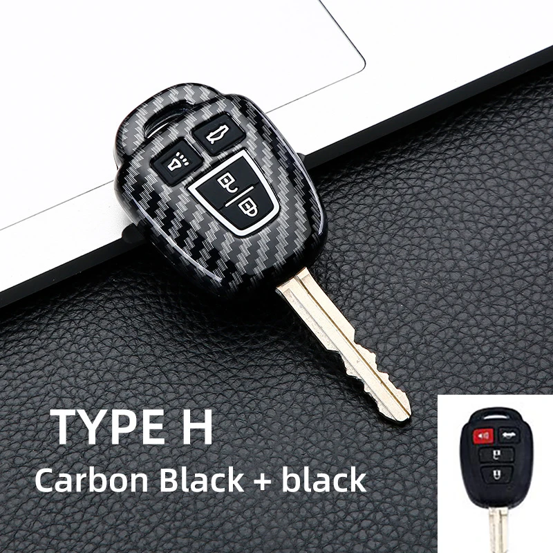 ABS Carbon 2/3/4 Buttons Remote Car Key Shell Case for Toyota Camry Prius 2012 2013 2014 2015 2016 2017 Corolla RAV4