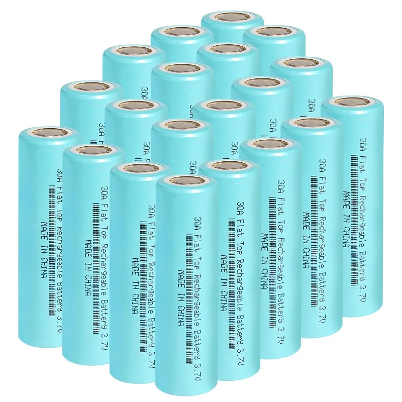 

20 Pcs 3.7V Rechargeable Flat Top High Capacity Battery 2600mAh Lithium-ion Battery for Flashlights Headlamps Doorbells RC Cars