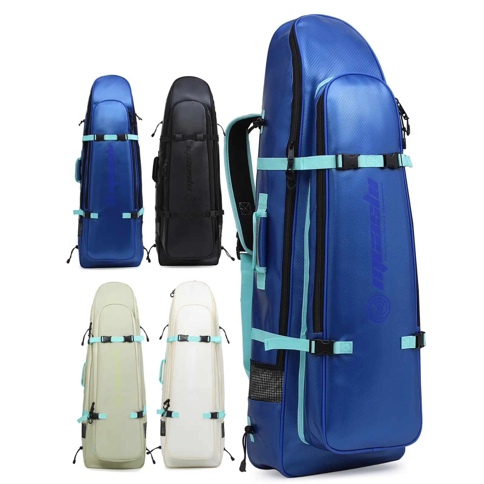 Long Fins Bag Portable Scuba Diving Backpack Flippers Storage Bag with Shoulder Strap Freediving Scuba Gear Bag Waterproof Dive - view 2