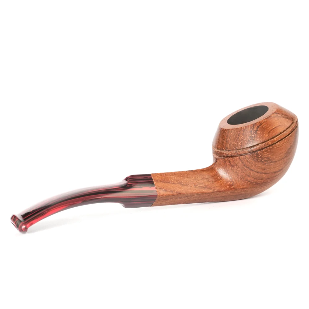 Jibill Bulldog Pipe, 3mm Rohr kanal, bunter Rohr halter, Massivholz schale, gebogenes Griff rohr, doppeltes Taillen design