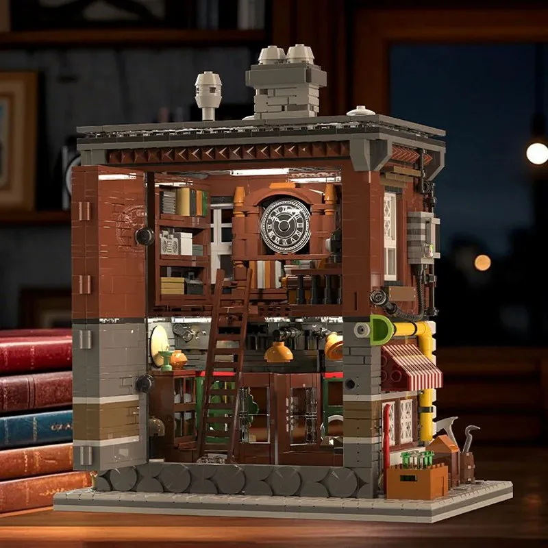  1950 قطعة متجر العتيقة مباني المنزل مجموعات متجر المدينة العمارة وحدات بنة التجمع أطقم منمذجة الكبار اللعب هدية #2