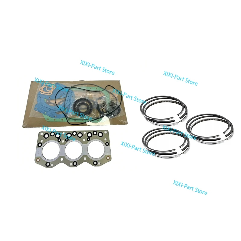

For Isuzu 3AE1 Full Gasket Kit Set+Piston Ring 80*2+2+4 With Cylinder Head Gasket Engine Overhaul Rebuild Kit