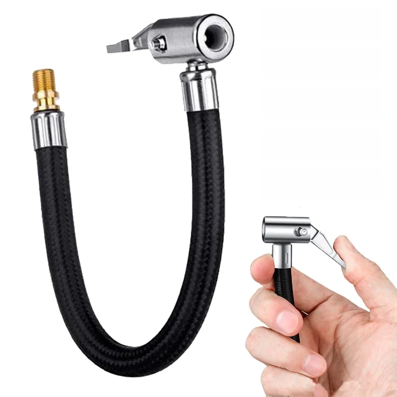 Tuyau d'extension de gonflage d'air de pneu de voiture 10/20/30/60cm, adaptateur de Tube de gonflage de pneu de moto, connecteur de tuyau, accessoires extérieurs de voiture