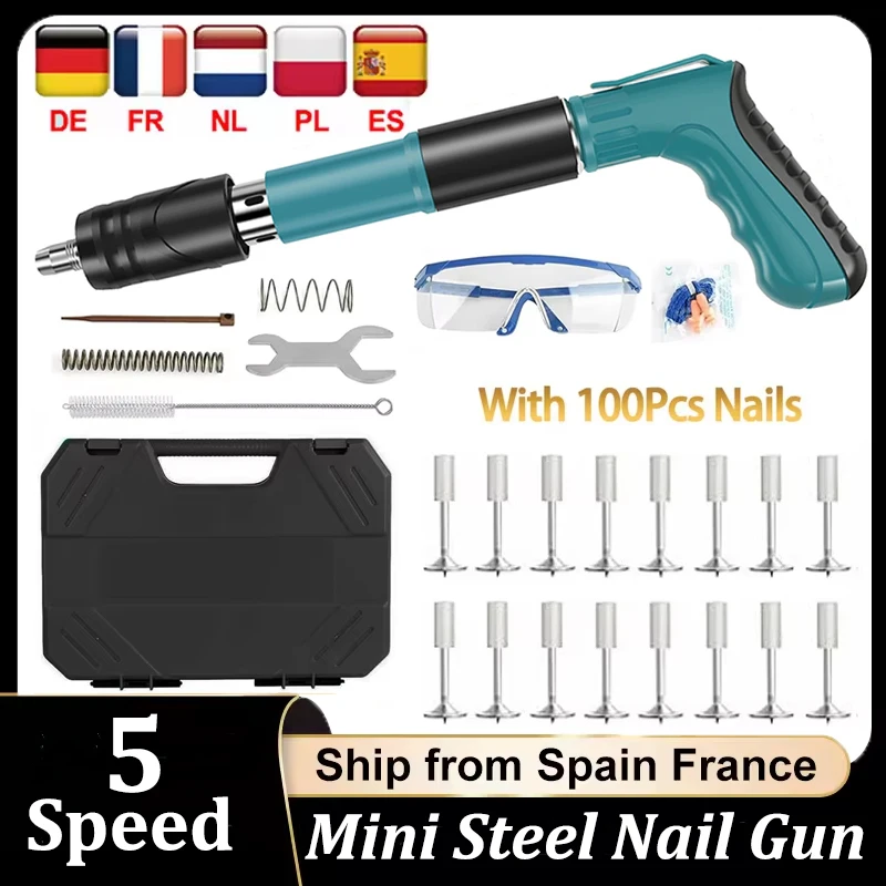 Mini Steel Nail Gun Manual Rivet Gun Concrete Wall Ceiling Wall Anchor Wire Slotting Device Home Wall Fastener Rivet Tools