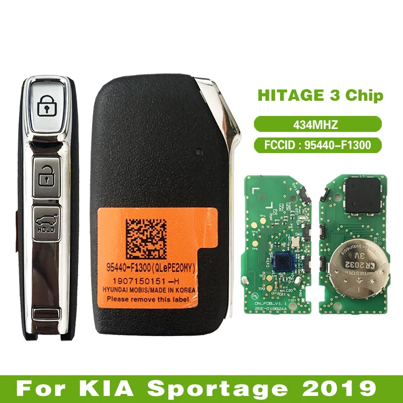 

CN051096 Replacement Fob 95440-F1300 For KIA Sportage 2019 Car Key Remotes 433Mhz ID47 Chip FCC: FOB-4F23