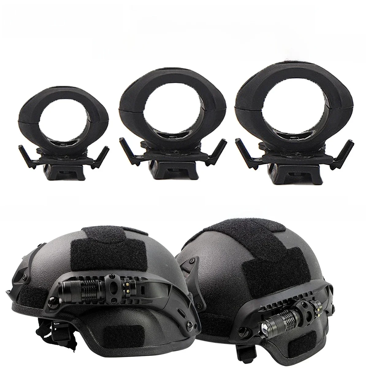 AliExpress LAMBUL Tactical Helmet Special Lighting Flashlight Support Fast Helmet Clamp Adaptor Outdoor Sports Cycling Headlight Holder 1/1.2 Inch
