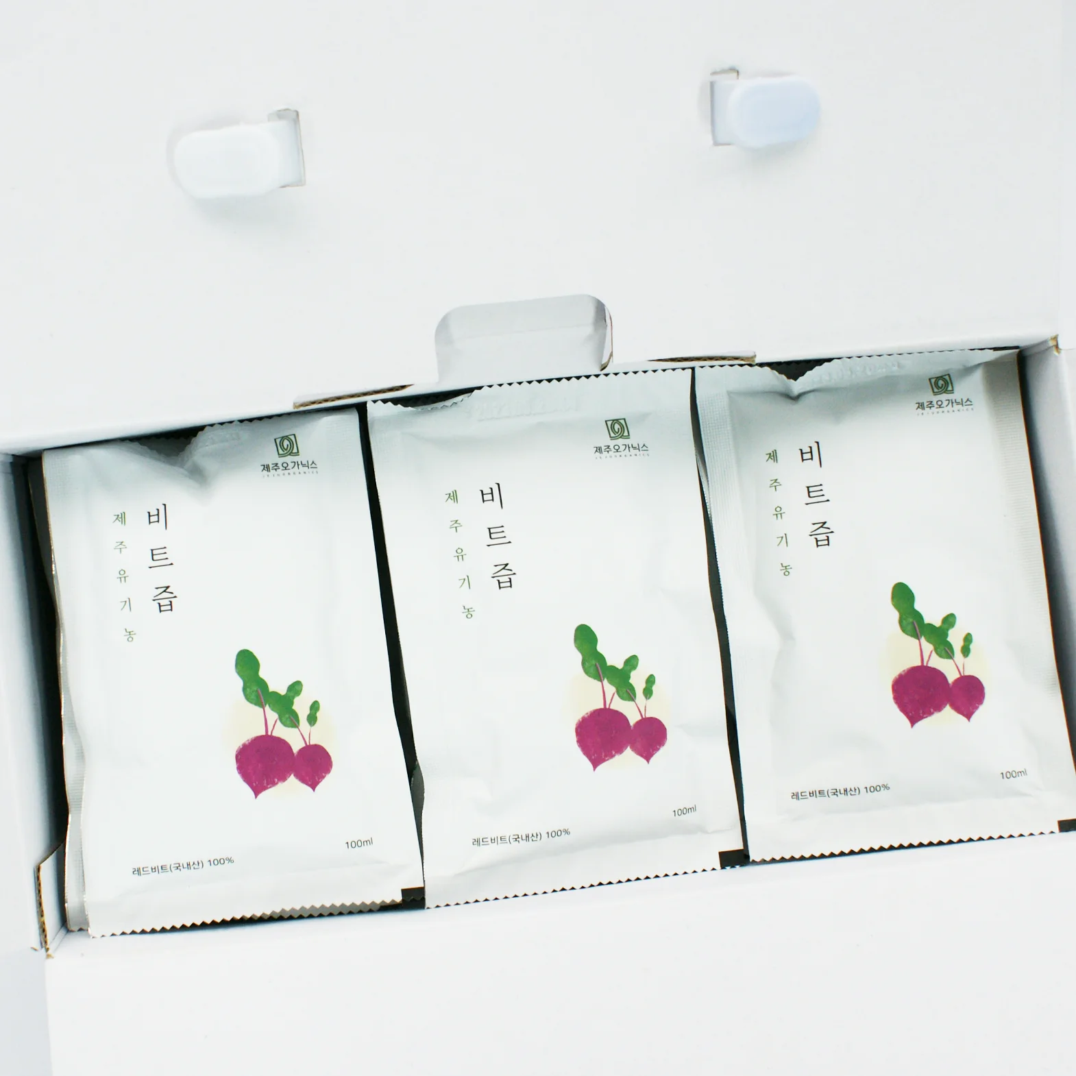 [유기농]제주 오가닉스 레드비트즙 NFC 착즙 주스 100% 원액 100ml x 30개입