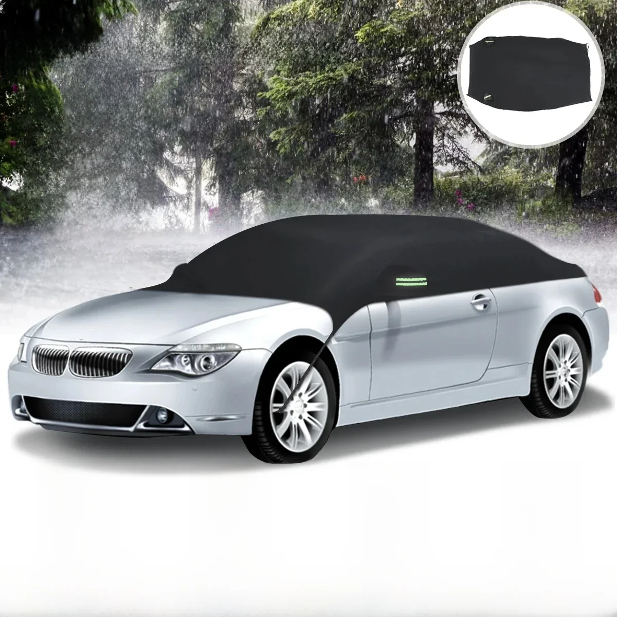 Couverture demi-corps de voiture étanche 190T, pare-soleil, protection solaire UV, résistant à la neige, accessoires automobiles pour l'entretien de la voiture