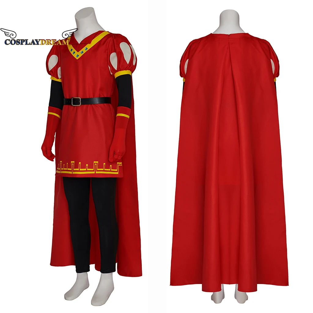 Lord Farquaad Cosplay Kostuum Groen Monster Koning Cosplay Kleding Rode Mantel Top Gewaad Broek Hoed Outfits Halloween Cosplay Volledige Set