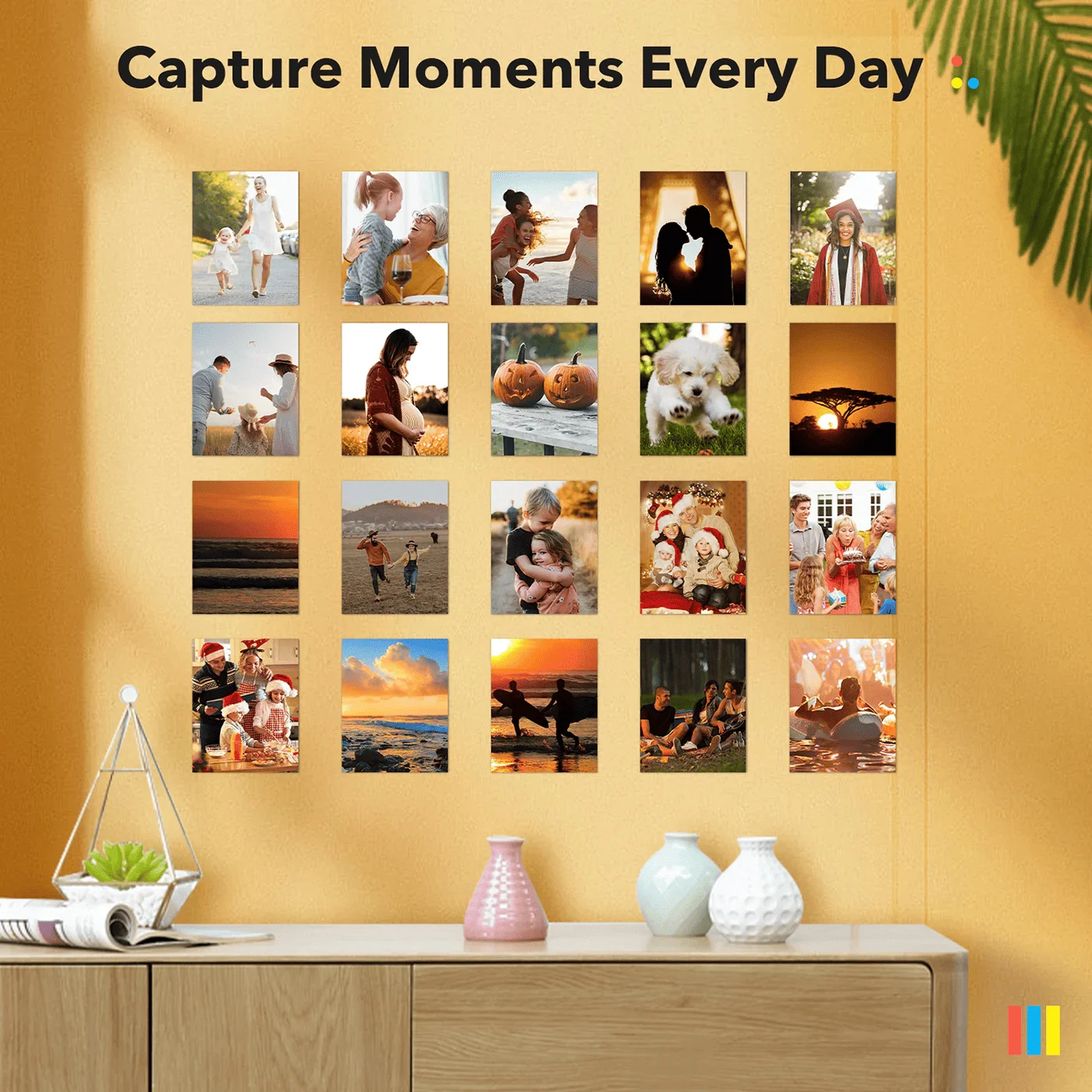 Liene 50 folhas de papel fotográfico zincado 50 x 76 mm compatível com mini impressoras fotográficas Liene Pearl K100 50 x 76 mm com autoadesivo B