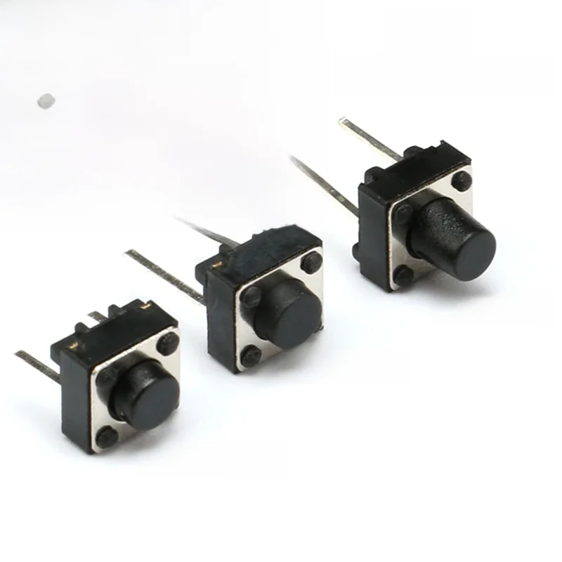 20 sztuk Środkowy 2-pinowy przełącznik Dotykowe przełączniki przyciskowe 6x6x4,3 mm 6x6x5 mm 6x6x7 mm Mikroprzełącznik Chwilowy przycisk — zdjęcie 2
