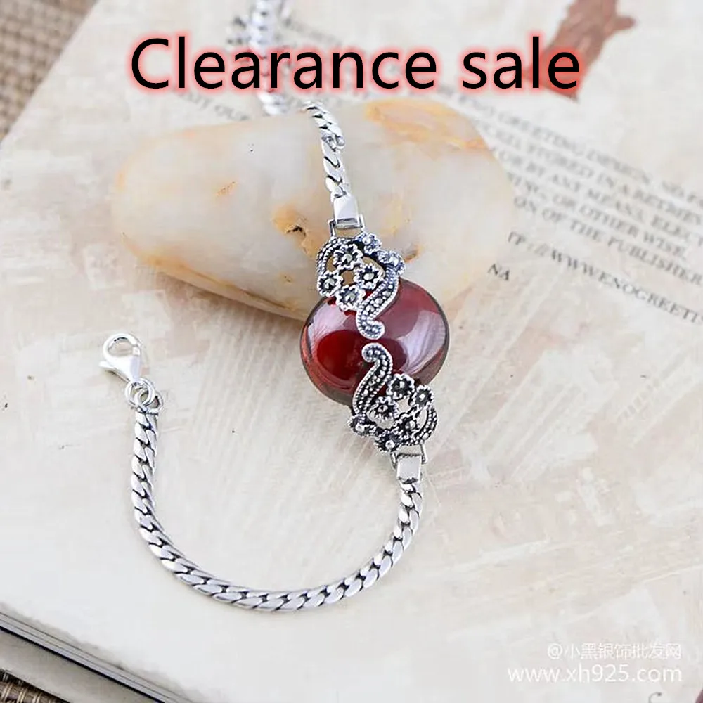 

KJJEAXCMY Ювелирные изделия из серебра 925 пробы с инкрустацией красным гранатом, женский браслет для девочек