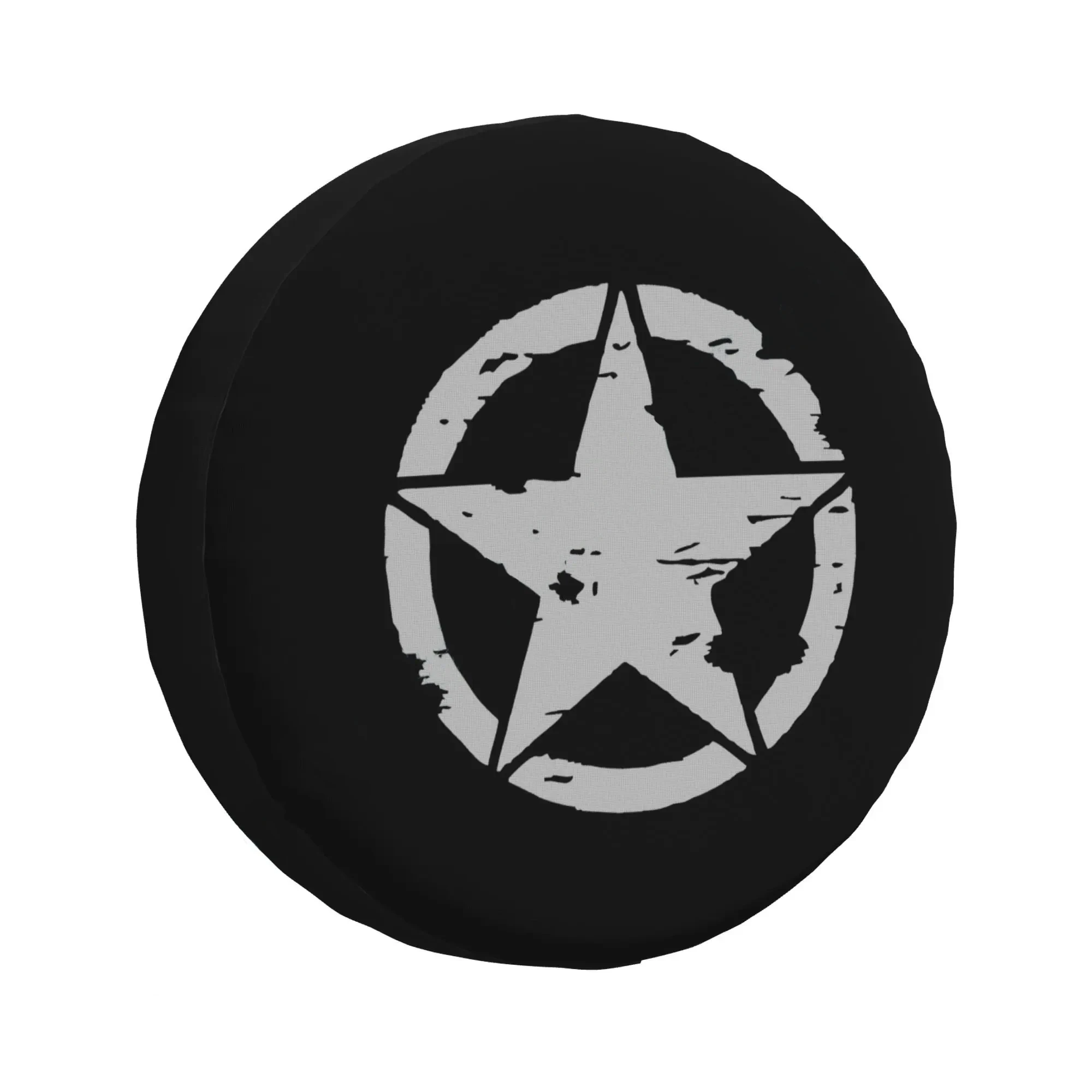 

Military Tactical Star Spare Tire Cover Dust-Proof Wheel Tire Cover Fit Trailer RV SUV and Many Vehicle 14 15 16 17 Inch