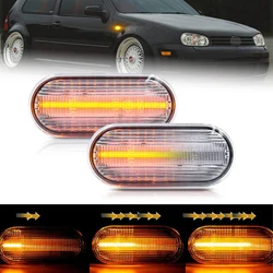 2PCS Led Dynamic Side Marker Turn Signal Light Sequential Blinker Light For VW Golf 3 4 MK3 MK4 Passat 3BG Polo 6N 9N Bora Vento