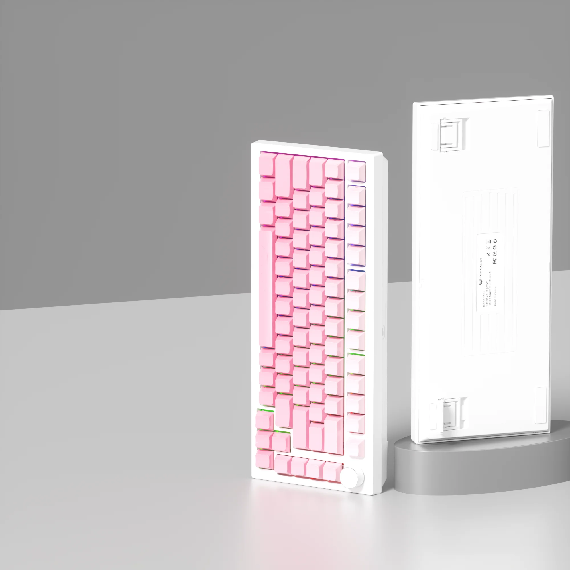133-Key Blush Color Side-Printed OEM Profile Gradient Keycap Set PBT Material Mechanical Keyboard Keycaps Set