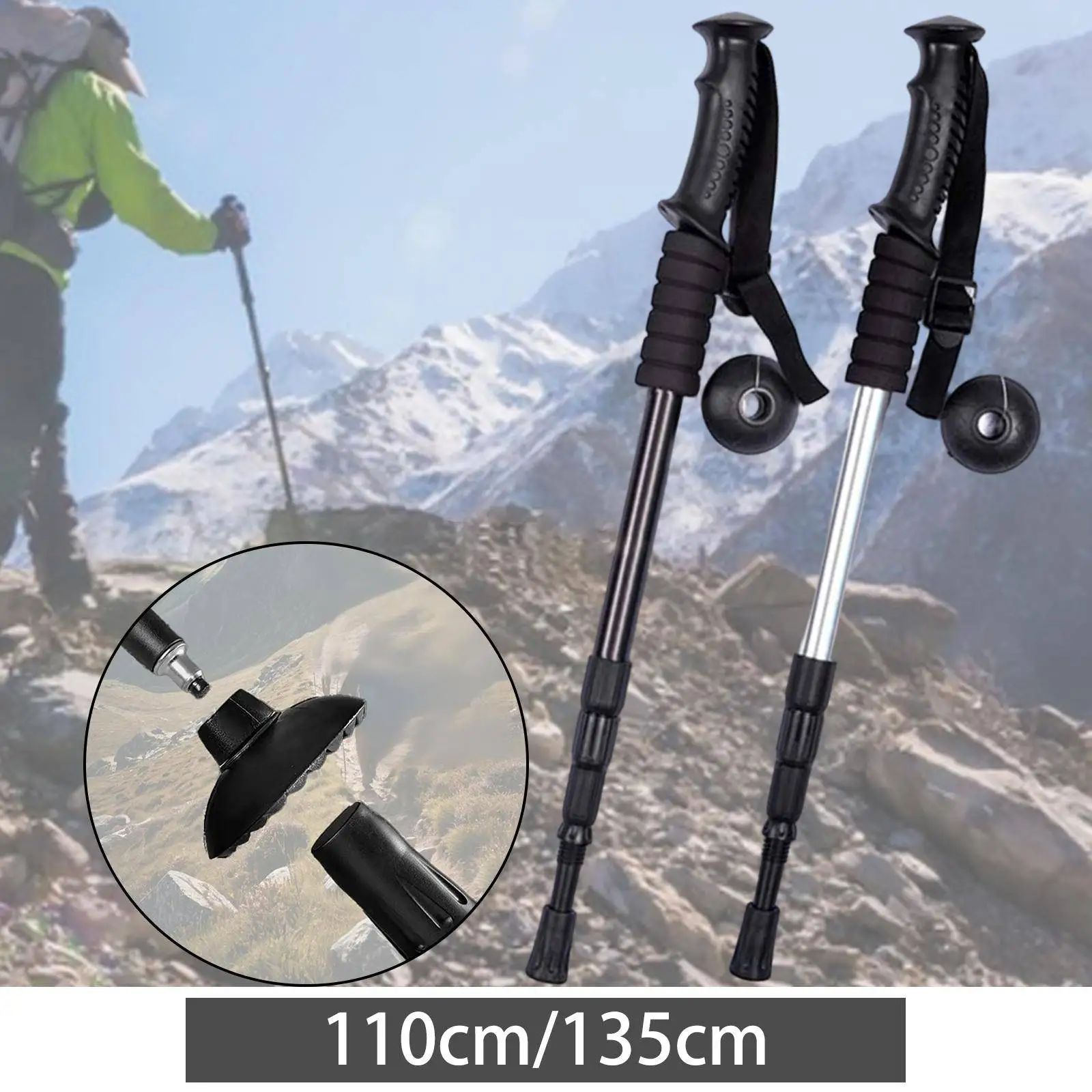 

Походные палки из алюминиевого сплава, выдвижные трости для скалолазания, трости для ходьбы, портативные треккинговые палки, легкие, регулируемые