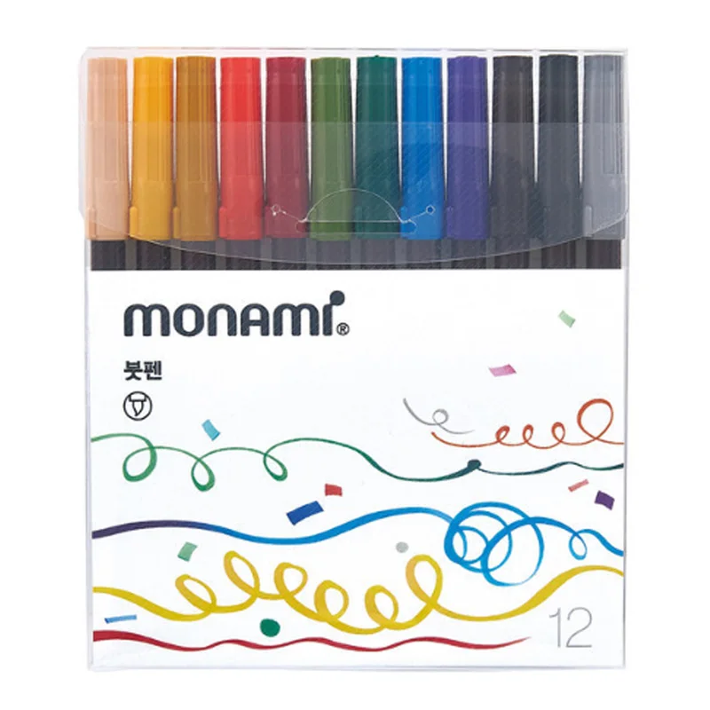 Monami brush pen 12 color set