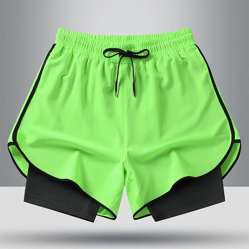 AliExpress YJKVUR Unisex 2-in-1 Running Shorts Men's Summer New Quick Drying Breathable Active Training Exercise Jogging Cycling Loose-Fit Shorts