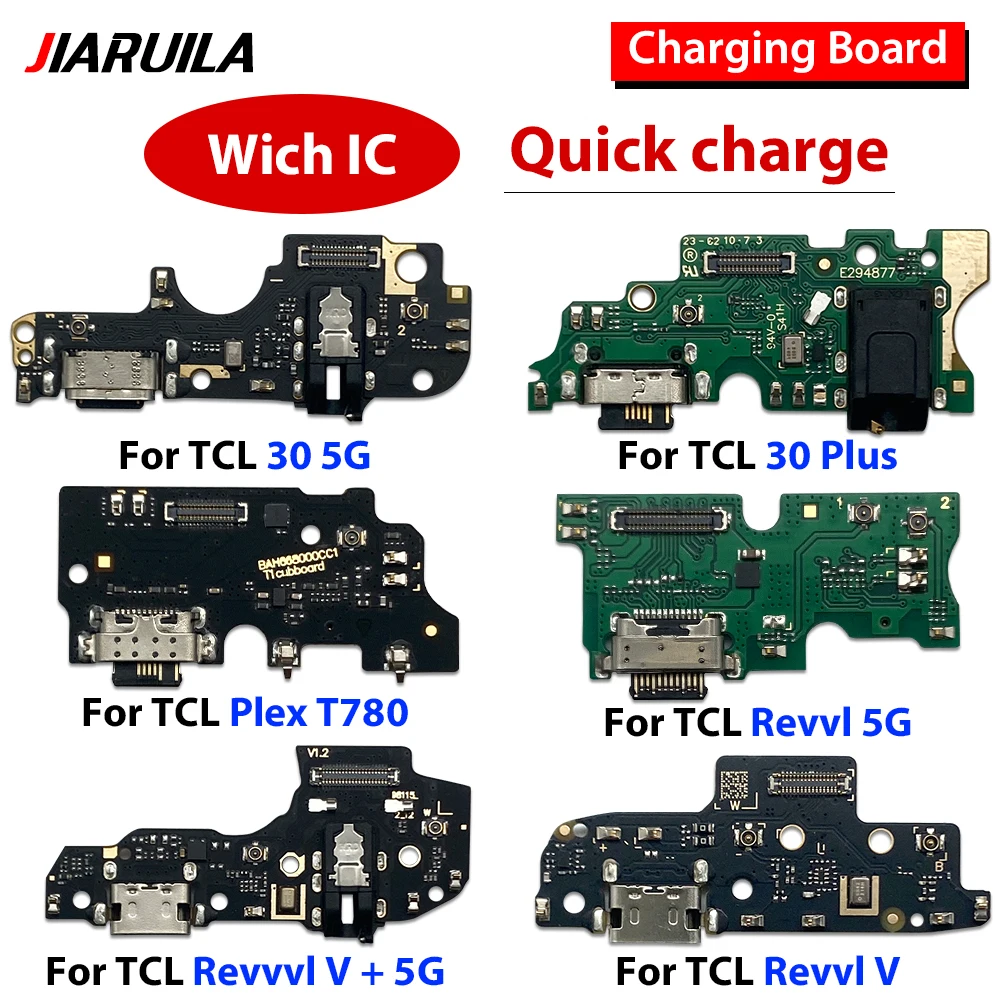 10 PCS USB Charger Dock Connector Board Charging Port Flex Cable For TcL 30 5G/30 Plus/30XE5G/PlexT780Revvl 5G/RevvlV+ 5G