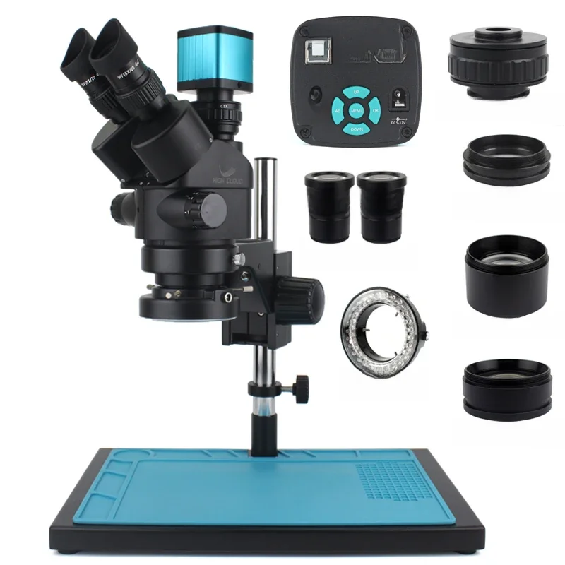 48MP 4K 1080P HDMI USB kamera wideo Simul-Focal 3,5X-90X ciągły Zoom stereofoniczny mikroskop trójokularowy Adapter CTV obiektyw Barlowa — zdjęcie 2