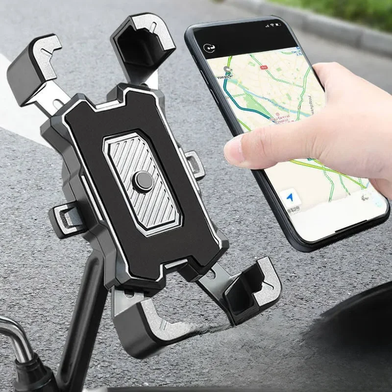 Suporte de telefone para bicicletas e motocicletas, rotação 360, suporte de navegação para celular,