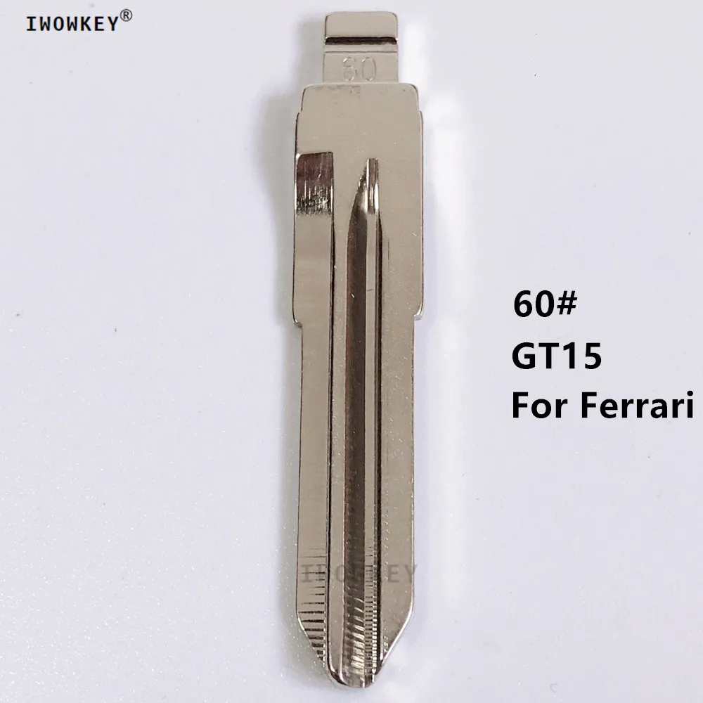 10pcs #60 KD BLADE Key Flip Blade LISHI GT15 BLADE For Fiat 500 For Ferrari Remote Uncut Blank Blade For KEYDIY XHORSE JMD