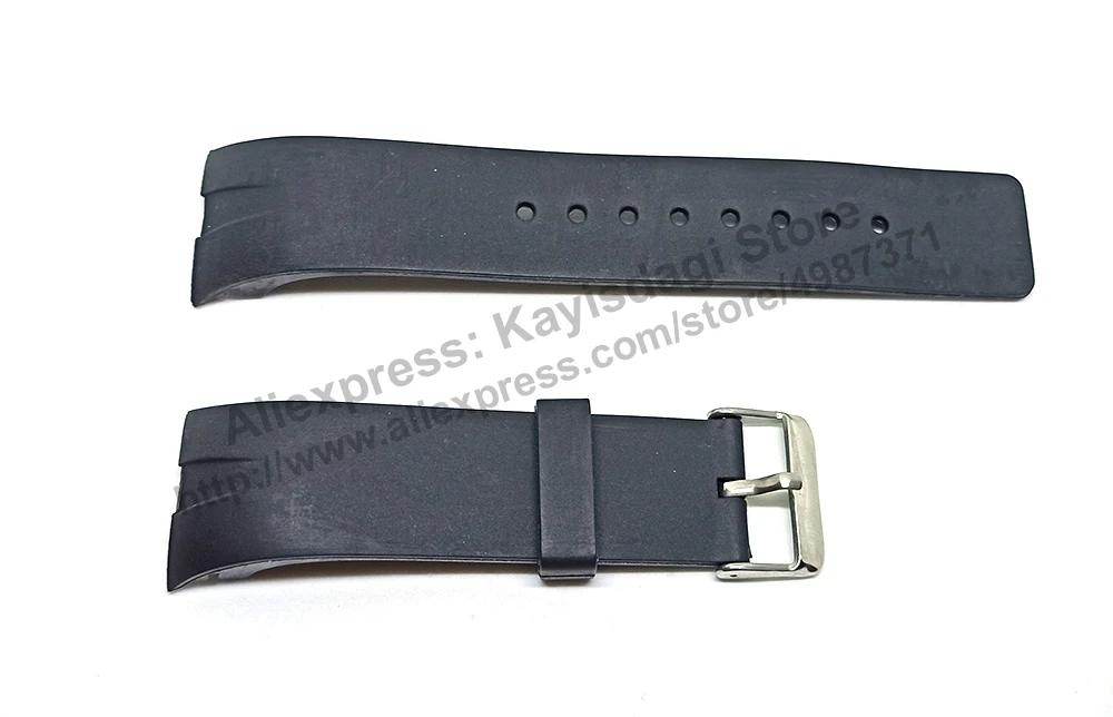 28mm Black Rubber Replacement Watch Band / Strap Compatible for Nautica A34003 , A34001G , A34005G , N13519G , N13523G