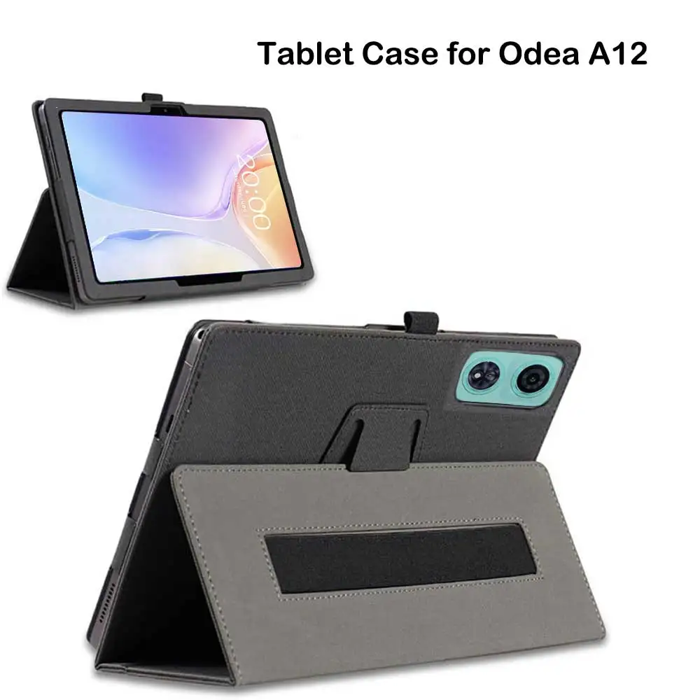 Tablet Case for Odea A12 Protective Cover, PU Leather Kickstand Function with Hand Strap