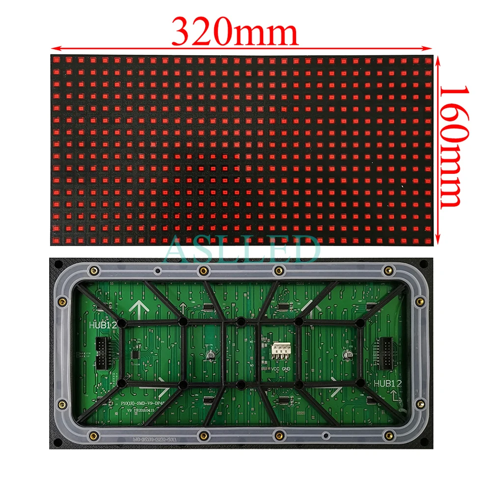 Special offer red P10 LED SMD 320*160mm Size Outdoor Waterproof Monochrome Signboard Displays screen