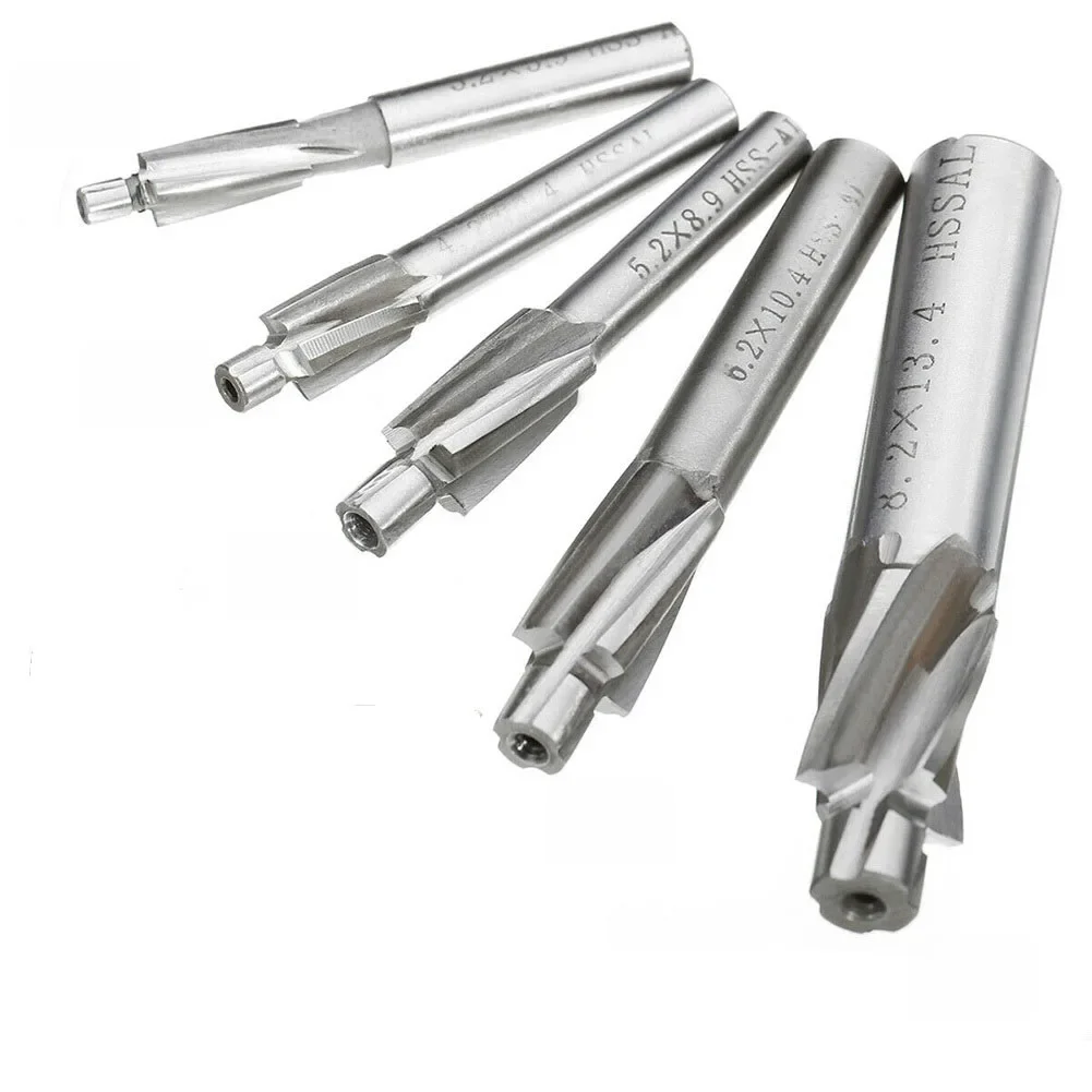 Fraise à contre-alésage HSS M3-M8, outils de rainurage pilotes, fraise à fraise, perceuse à fraiser, foret à contre-alésage plat
