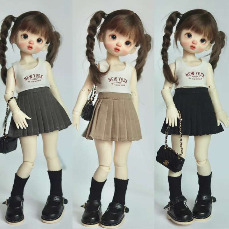 Pleated skirt for BJD Blyth OB24 1/6 1/4 ,1/3 SD16 Doll Clothes Customized CWB302