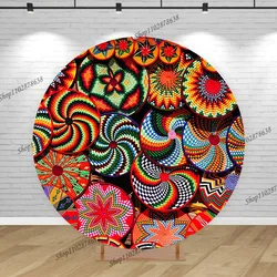 Ethiopian Handmade Colorful Basket Backdrop Eritrean Floral Mexican Party Operation Decoration Cultural Backgrounds