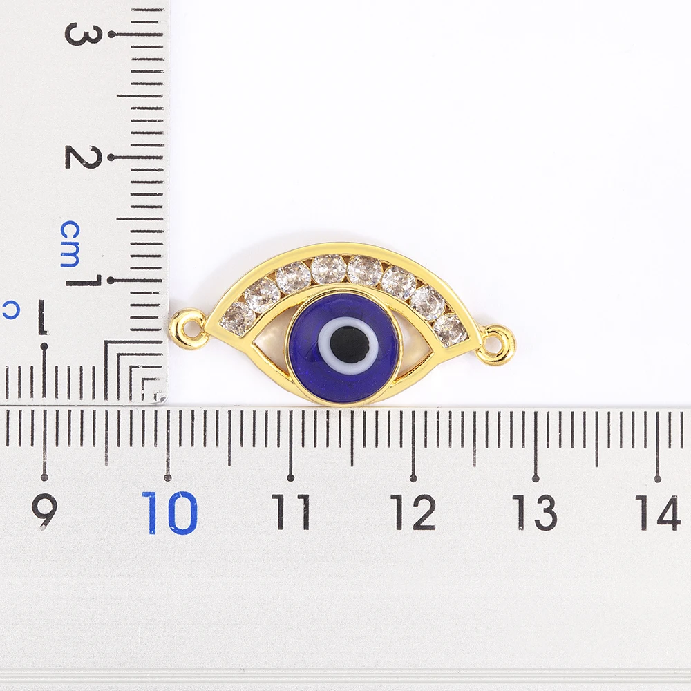 Nidin New Arrival Punk Fan Shape Shiny Zircon Evil Eye 5 Colors Bracelet For Women Adjustable Chain Bangles Jewelry Accessories