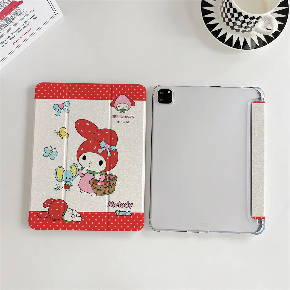 Polka Dot My Melody Tablet Cover For iPad 10th 11th 11 inch A16 2025 iPad Pro 2024 Air 3 10.5 Air 5 4 10.9 iPad 7 8 9 10.2 Mini 4