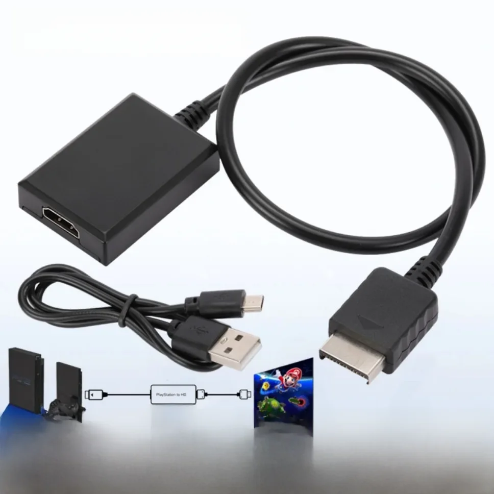 Konwerter PS2 na HDMI 480i/480p/576i/720P/1080P Kabel adaptera audio-wideo obsługuje komputer Wszystkie tryby wyświetlania PS2 dla PlayStation 2 — zdjęcie produktu 7