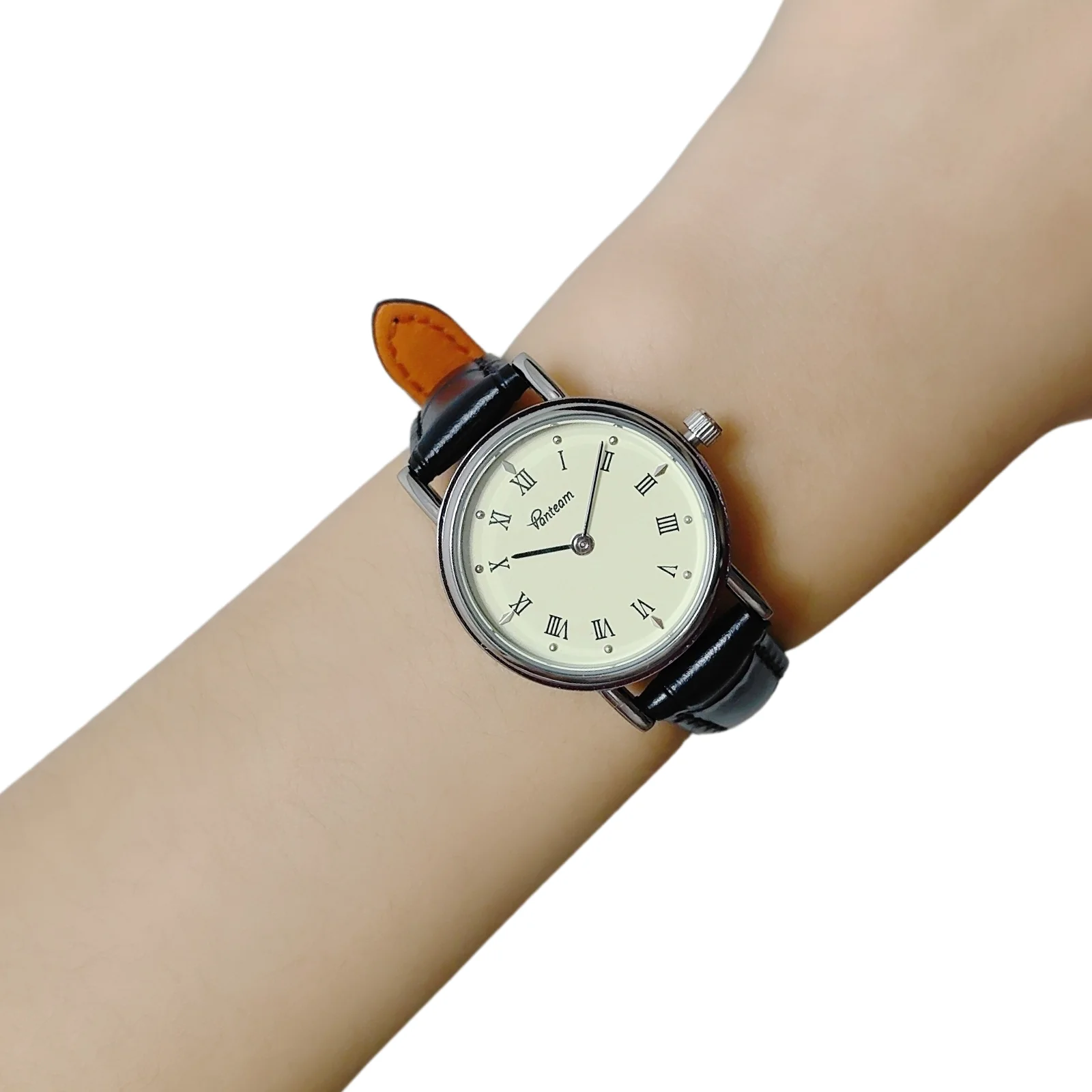 Vanteam Luxury Women's Leather Quartz Watch Elegant Small Round Dial Waterproof Wristwatch Perfect Gift for Ladies
