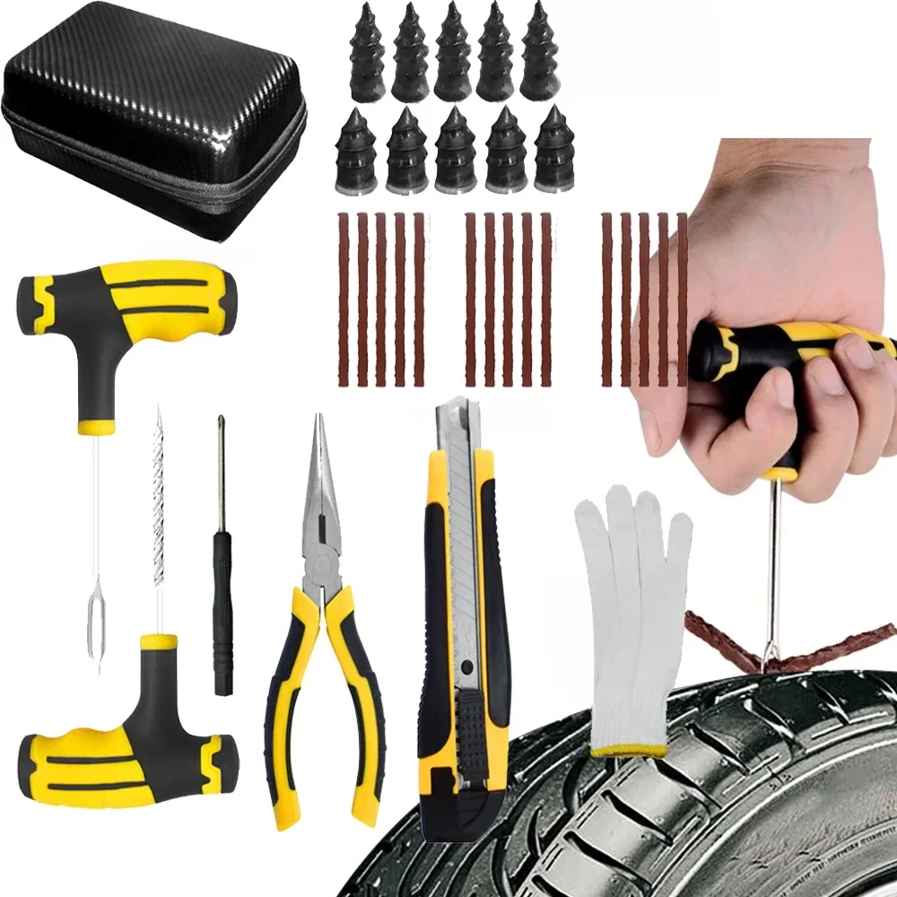 AliExpress 31Pcs Car Tire Repair Tool Auto Bike Tubeless Tire Tyre Puncture Tire Repair Kit Plug Garage Repair