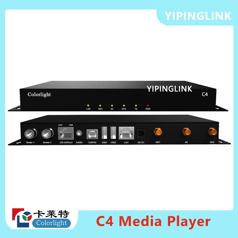 Colorlight C4 LED Screen Media Player Work With Receiver Card 5A-75B 5A-75E E80 E320