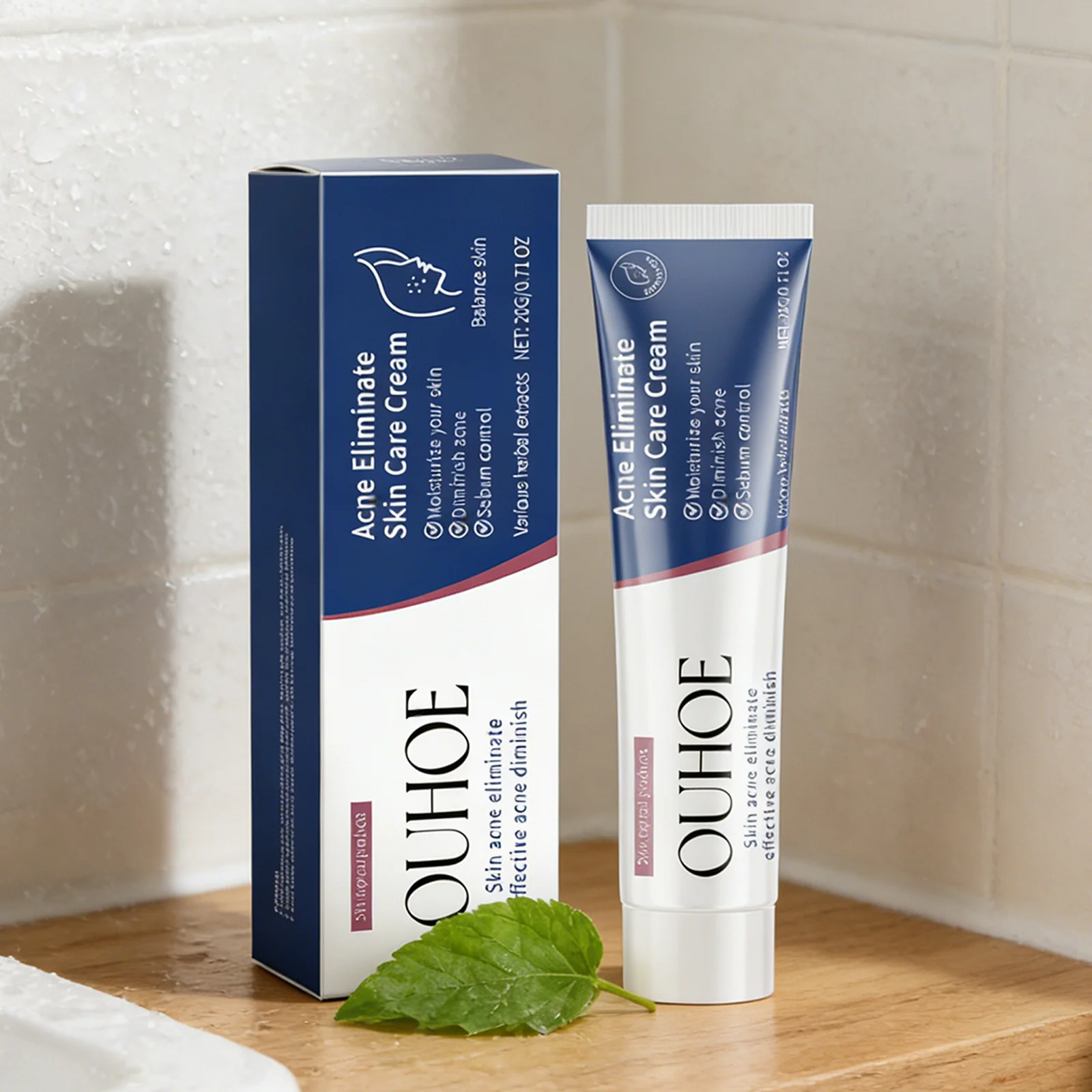 

Крем для ухода за кожей OUHOE 20G против акне, эффективно устраняет прыщи, уменьшает их образование, глубоко очищает, осветляет следы от акне, очищает поры.